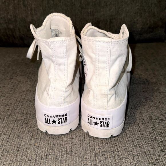 Converse Chuck Taylor All Star Lugged Heel Shoes Women 8 White High-Top Sneakers - Picture 3 of 7